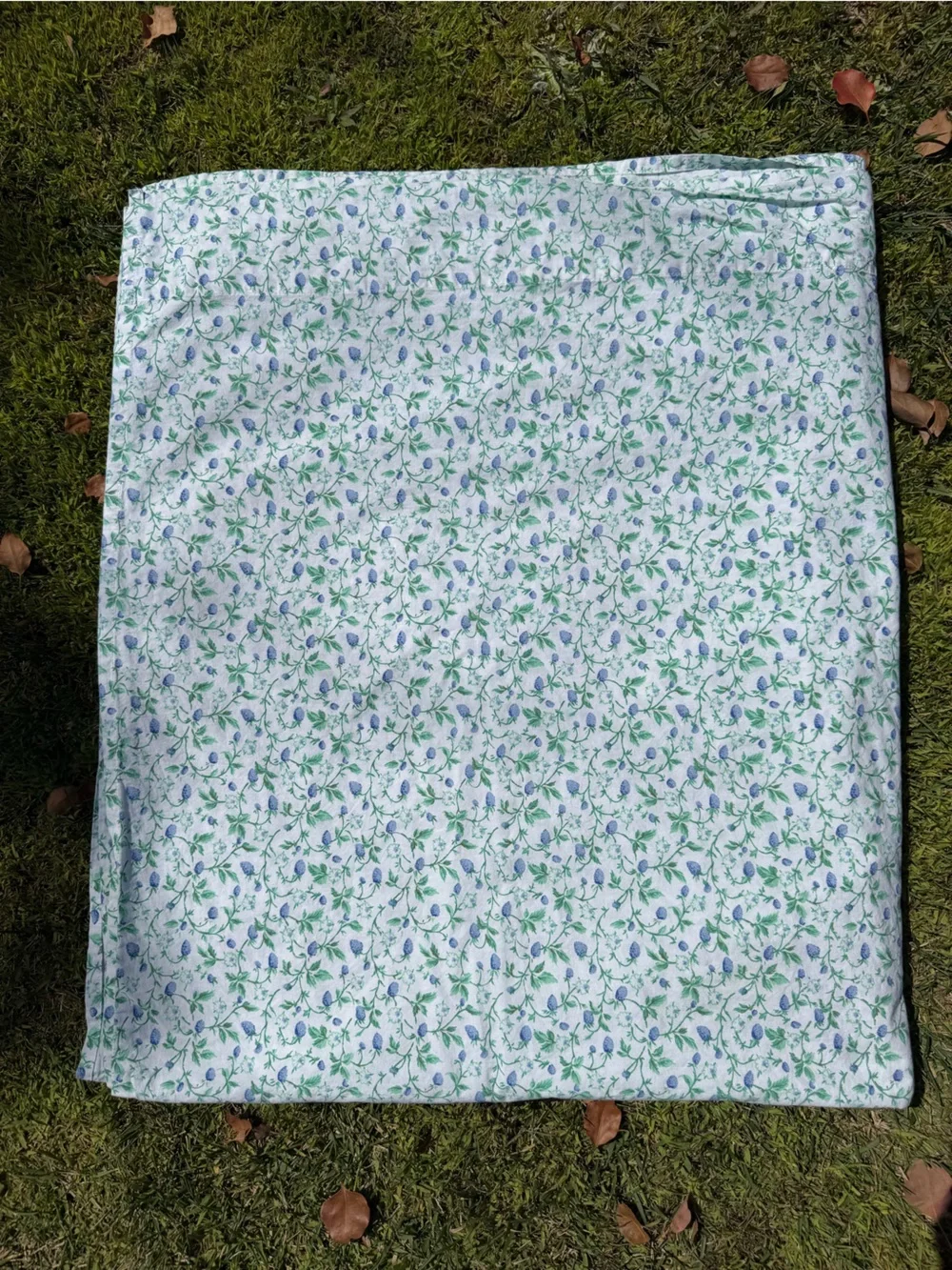 Laura Ashley Bramble Berry Fields 2-Piece Sheet Set Queen 100% Cotton GUC